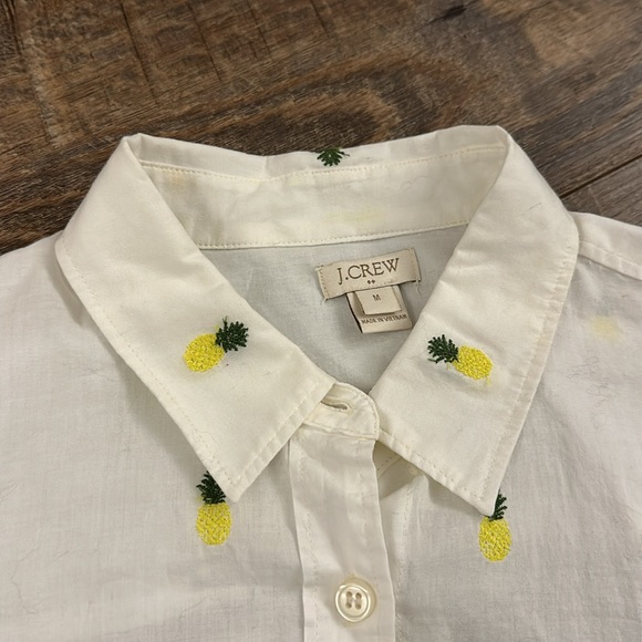 J.Crew Pineapple Button Down Blouse - Picture 6 of 13